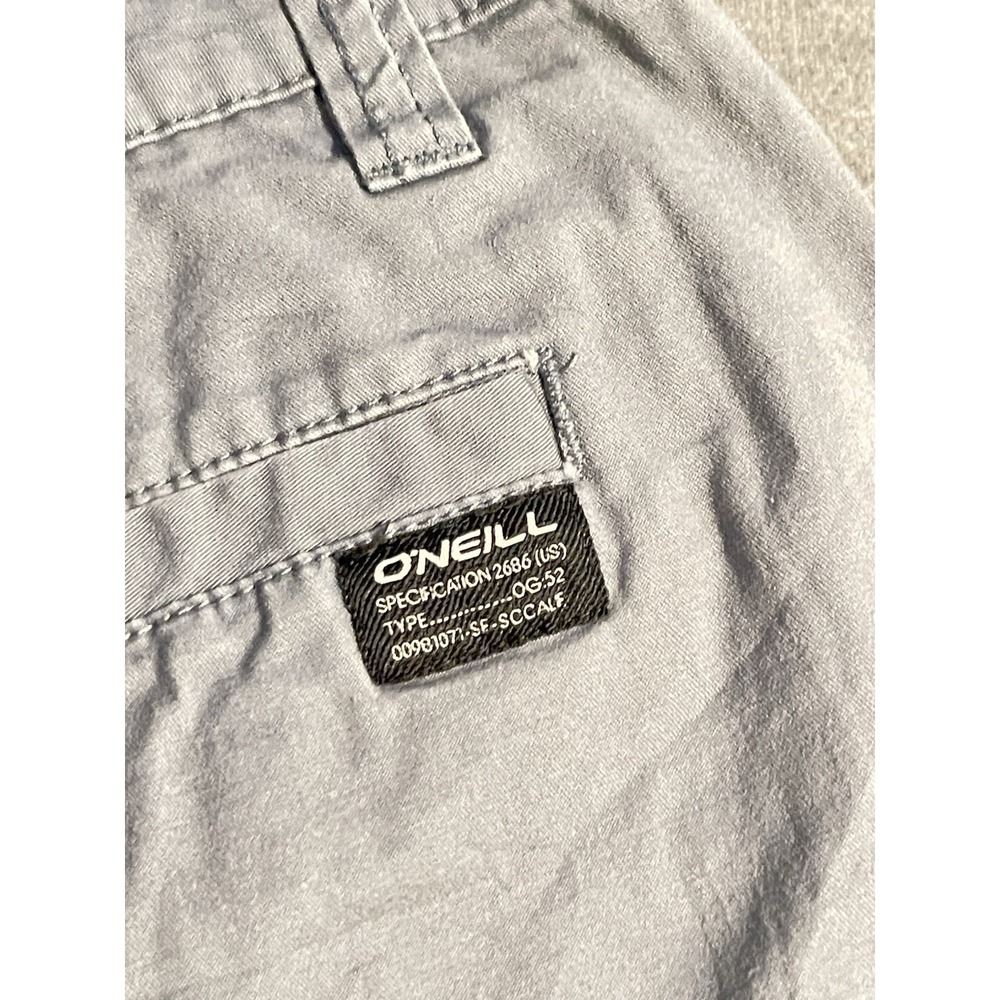 O'Neill Men's Gray Chino Shorts Size 36 Casual Surf Skate Flat Front Shorts - Picture 9 of 9